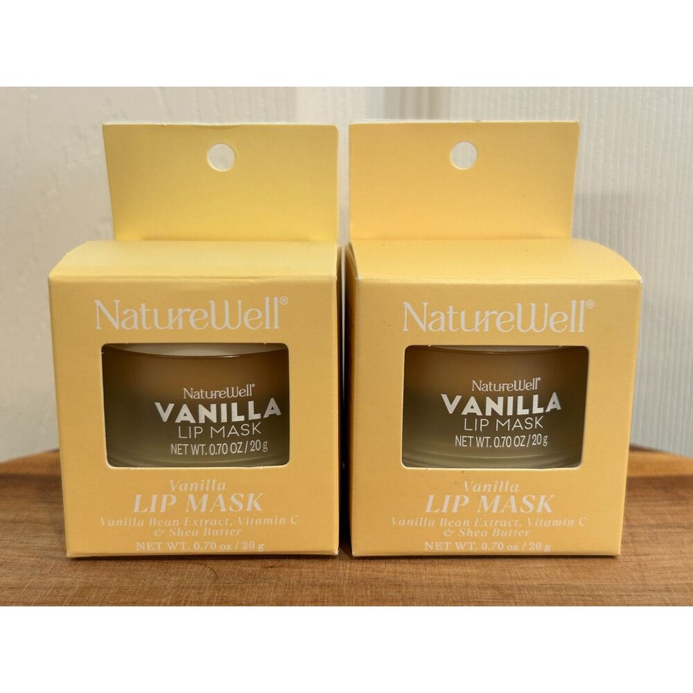 2 NATUREWELL ~ LIP MASK VANILLA 0.70oz Moisturizing New